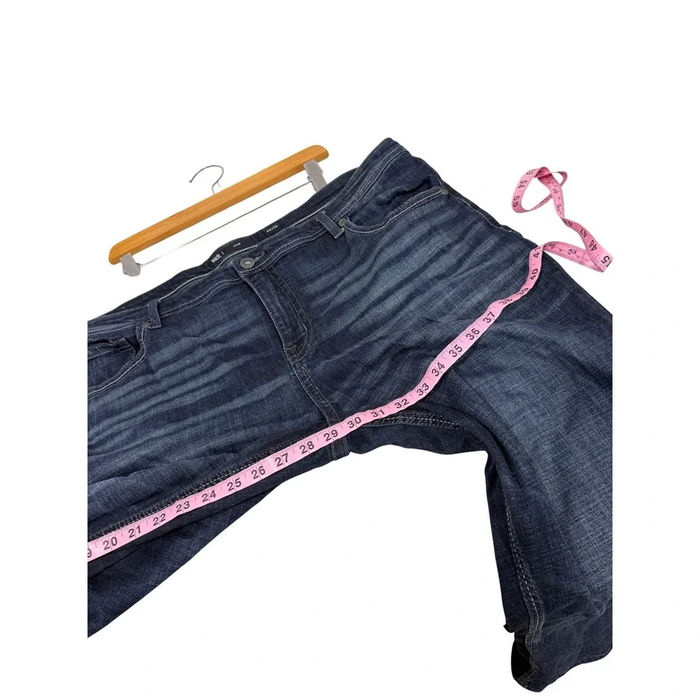 BKE Tyler Straight Leg Dark Wash Stretch Jeans Mens 42x29 Hemmed Coolmax